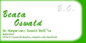 beata oswald business card